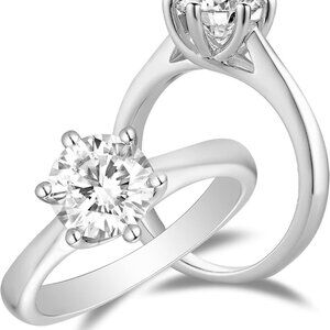 1-3 Carat Brilliant Round G-H-I Color Heart Arrows Cut Moissanite Lab Created Di